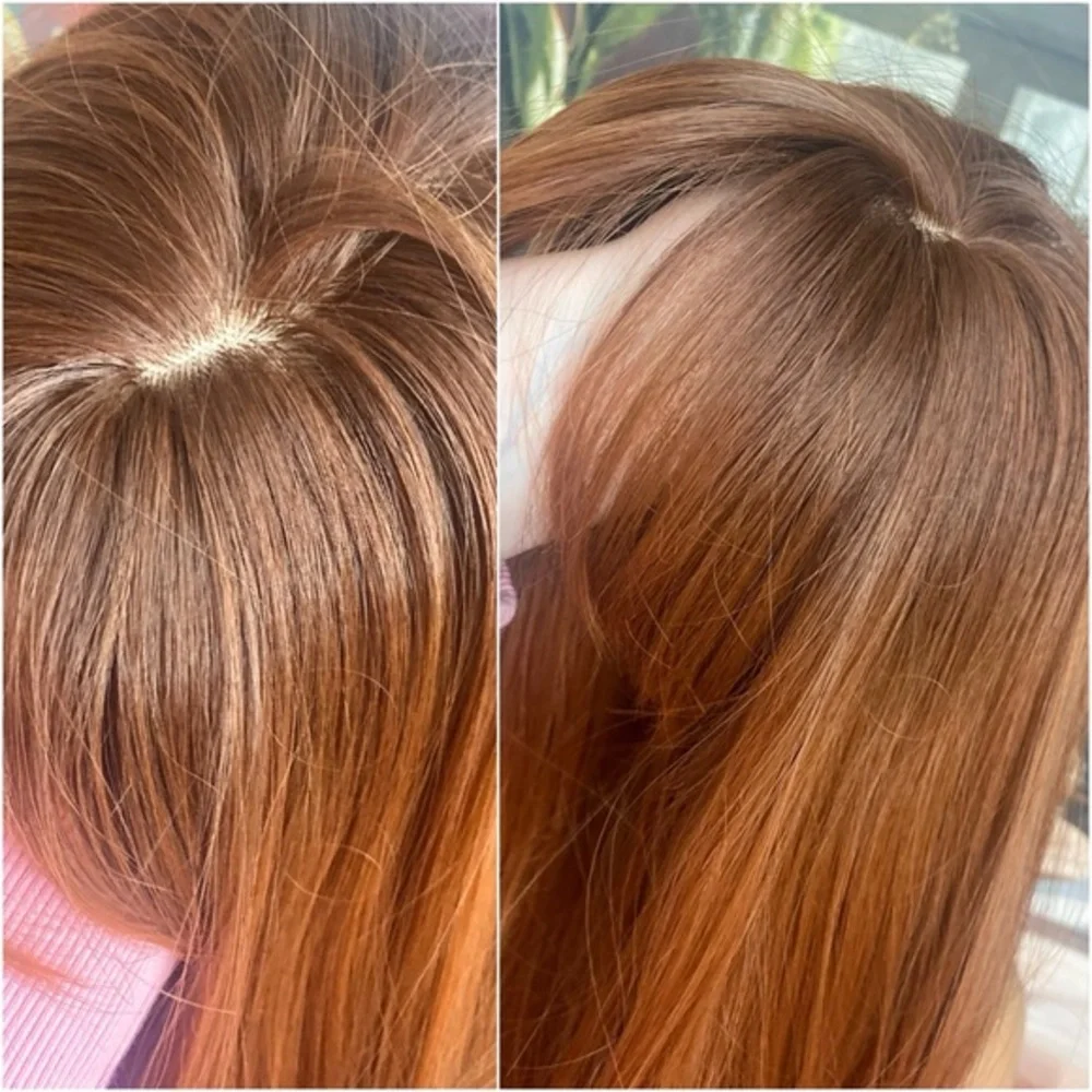 BACK IN Long ginger redhead wig with bangs